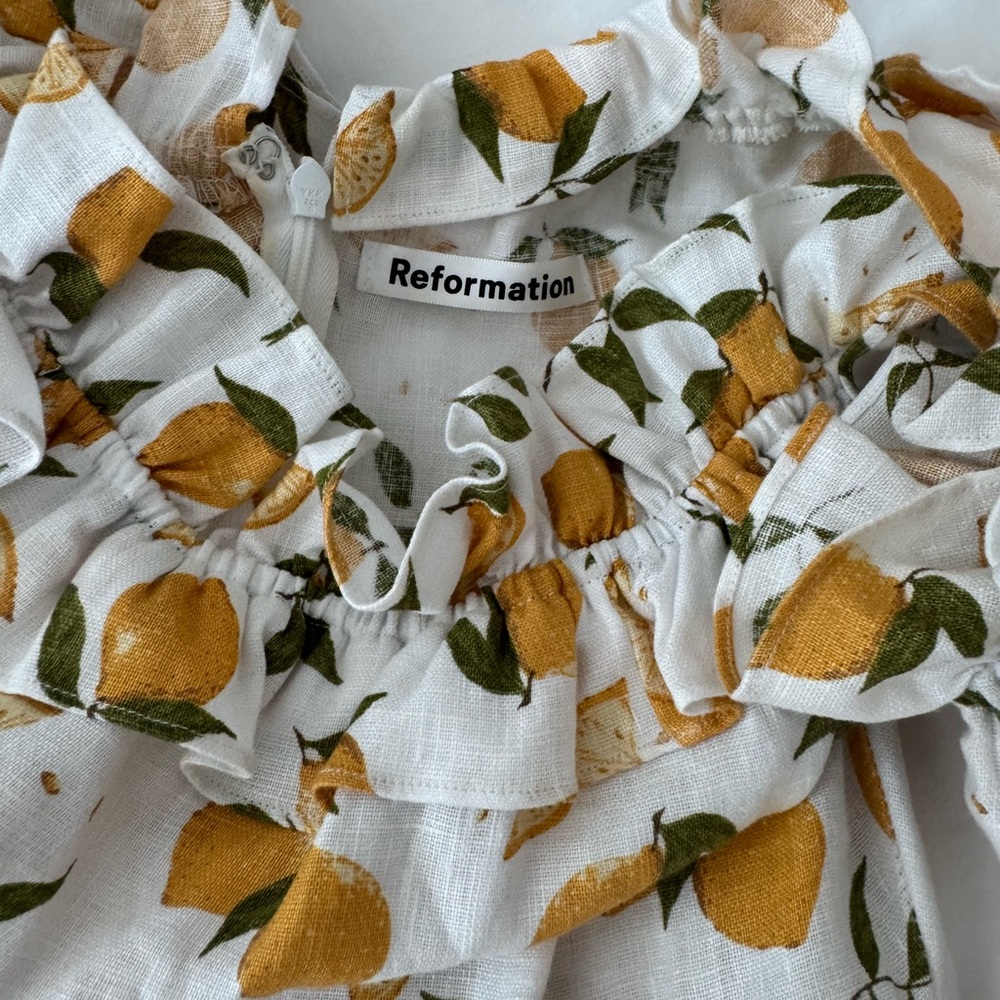 Reformation Citrus Patterned Top